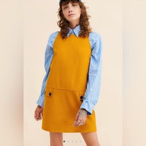 Anthropologie Maeve crewneck mini shift dress